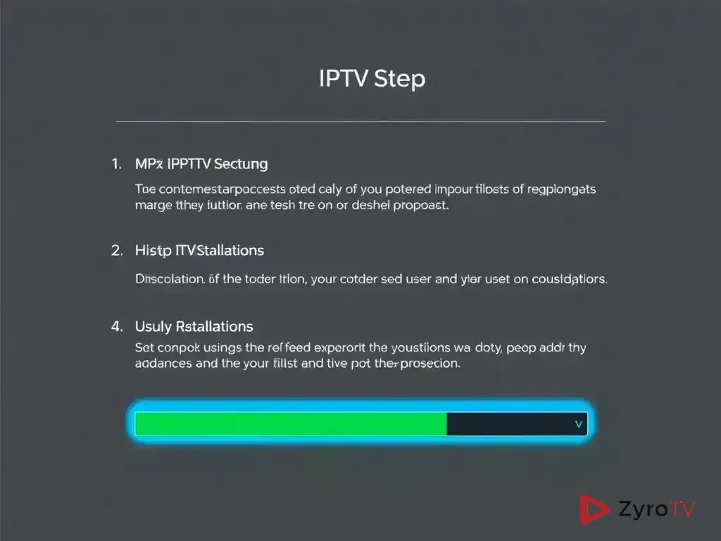 Step-by-step setup process for ZyroTV